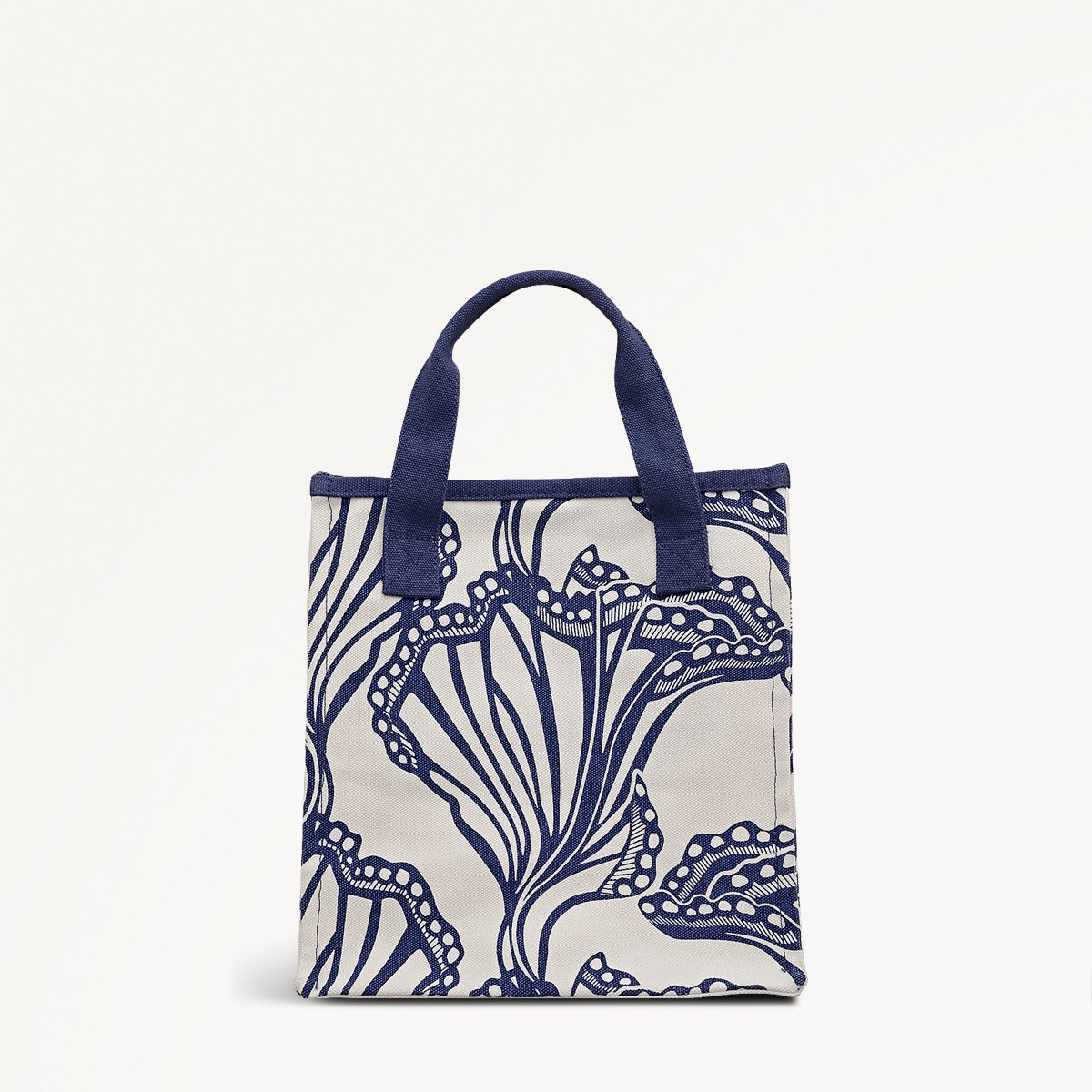 Under The Sea Fabric Small Open Top Grab in Natural - 111370