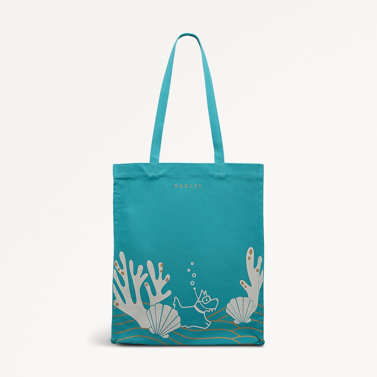 Deep Sea Diver Fabric Medium Open Top Tote in Maldives - 111371