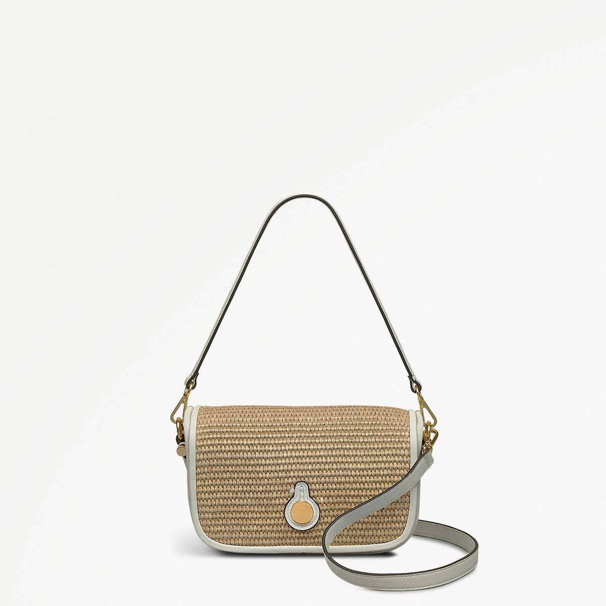Bathurst Mews Raffia Small Flapover Cross Body Bag - RHE11107