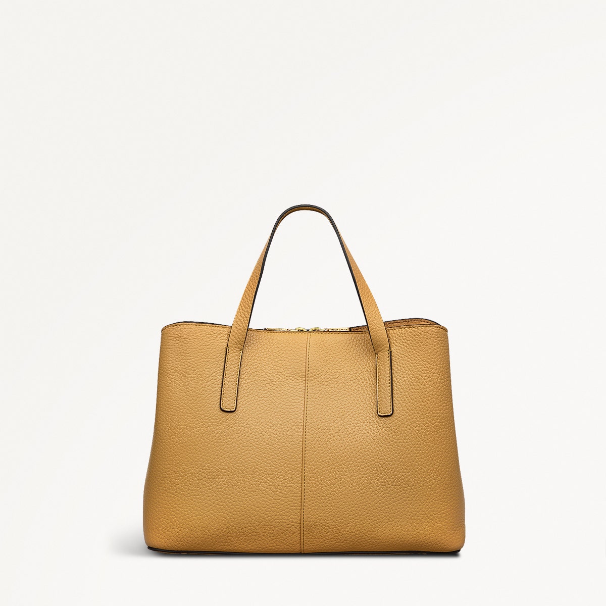 Dukes Place Leather Medium Ziptop Satchel Bag in Pecan - 111382