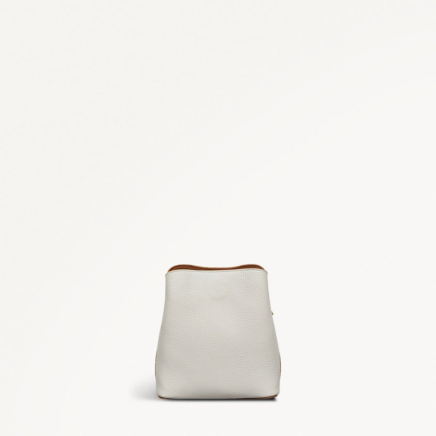 Dukes Place Leather Small Compartment Cross Body Bag in Chalk - 111386