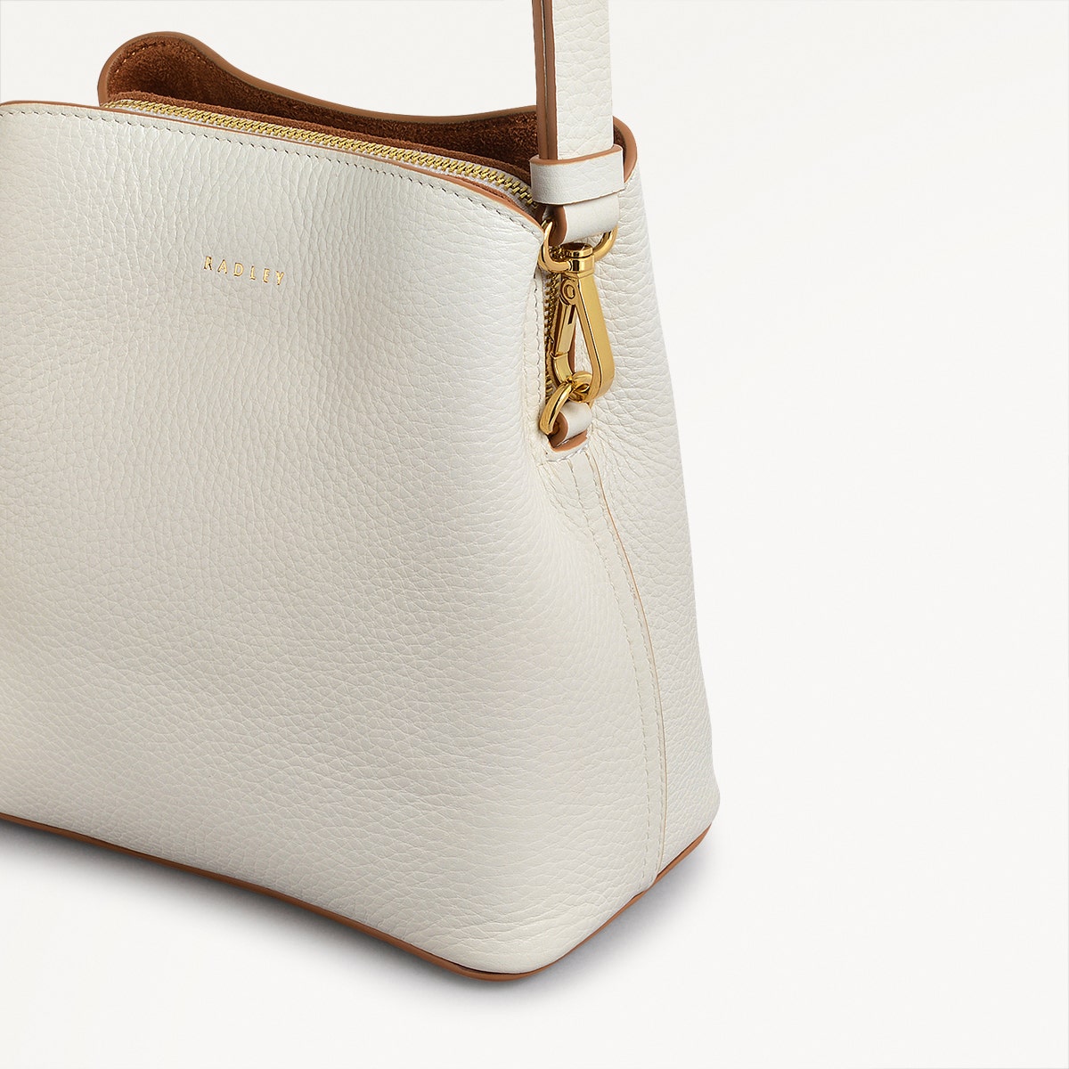 Chalk Leather Small Crossbody Bag | Dukes Place Collection AW25