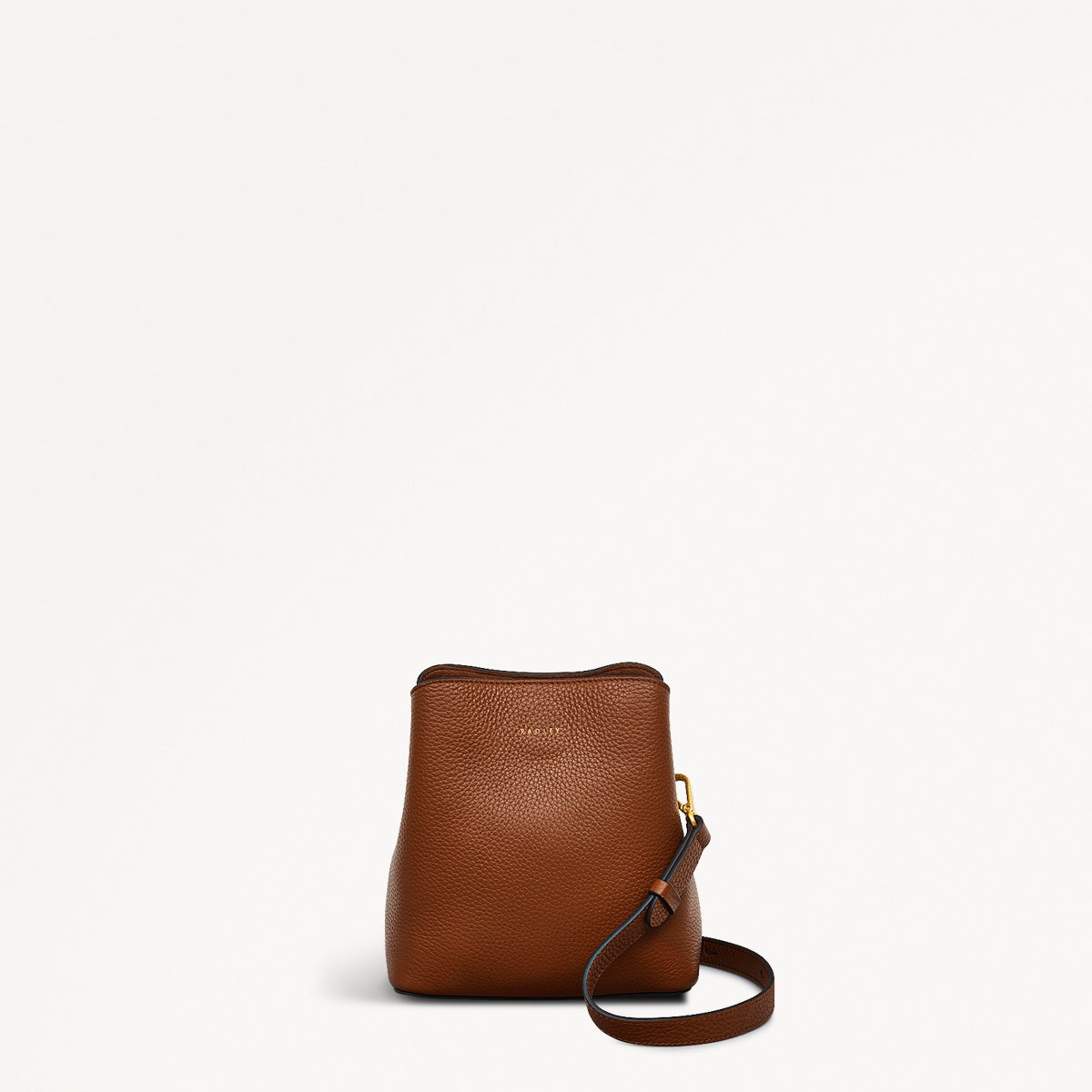 Dukes Place Leather Small Compartment Cross Body Bag in Saddle - 111387