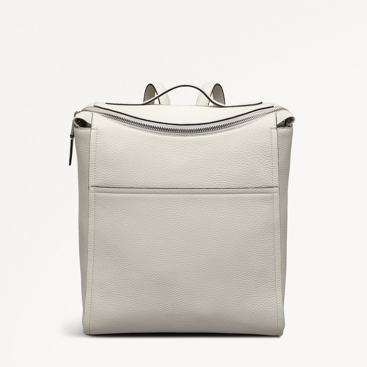Oak Street Leather Medium Ziptop Backpack in Chalk - 111392