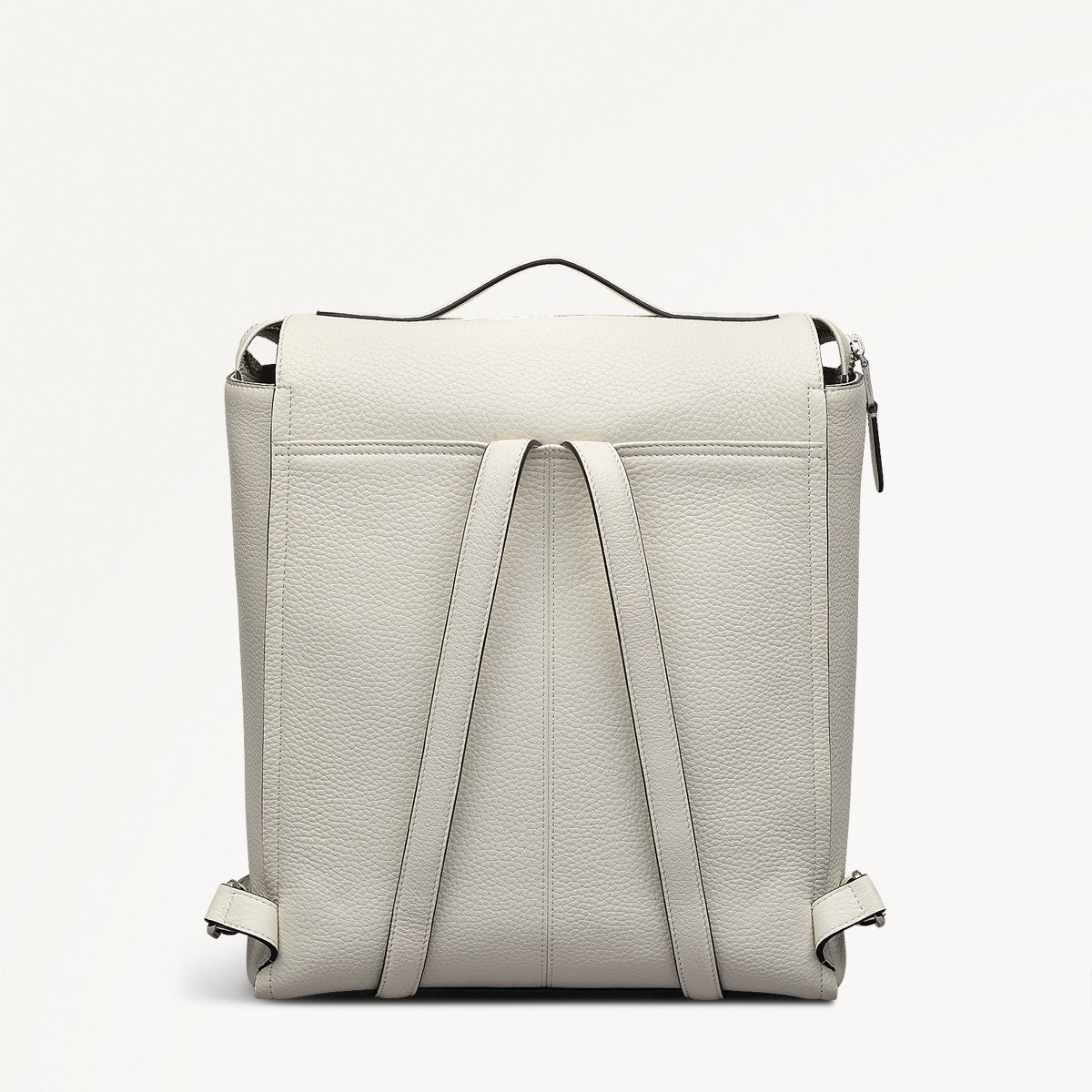 Oak Street Leather Medium Ziptop Backpack in Chalk - 111392