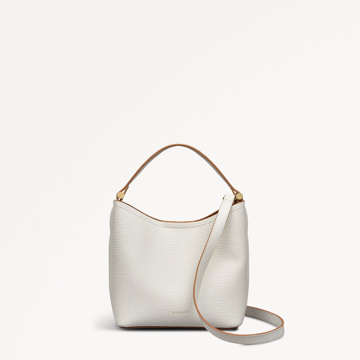 Bathurst Mews Leather Small Open Top Grab Bag in Chalk - 111393