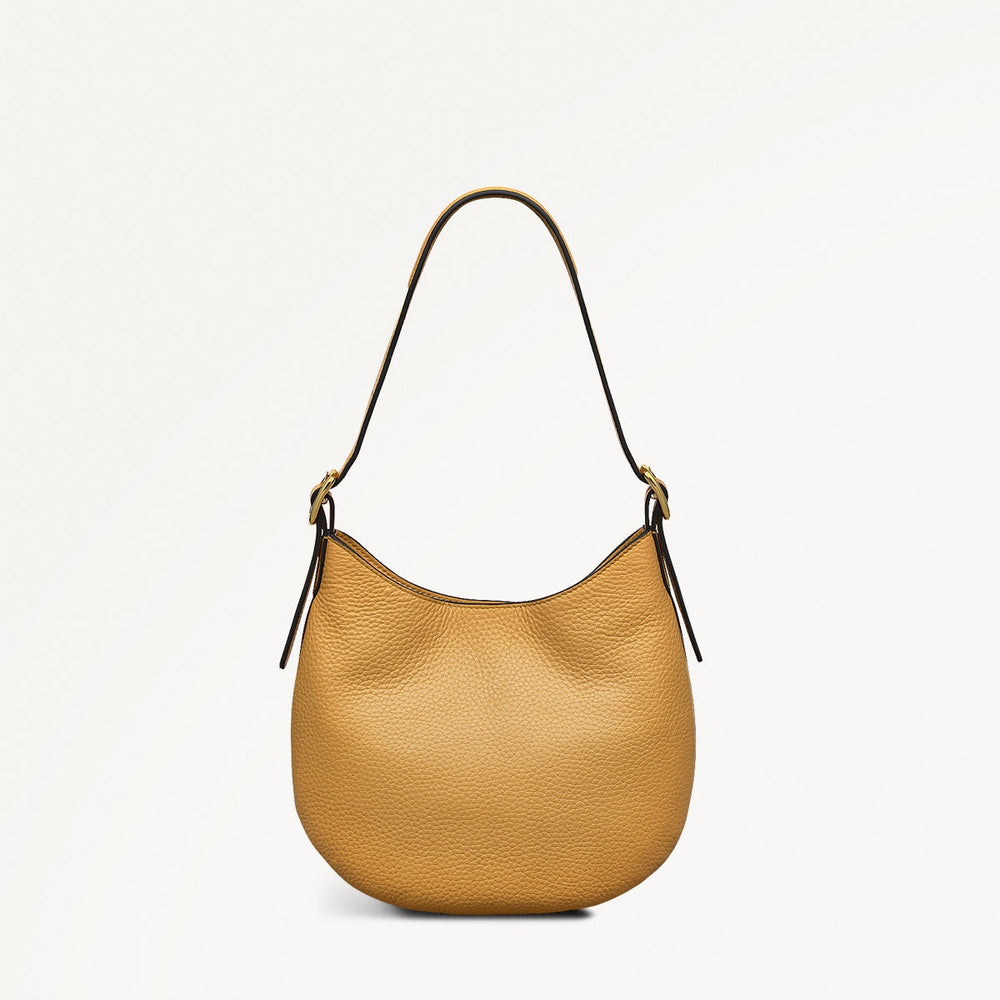 Kensington Place Leather Small Open Top Shoulder Bag in Pecan - 111397