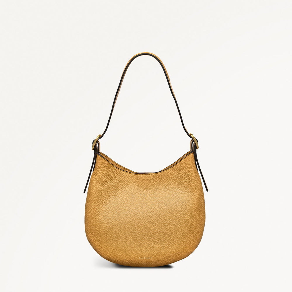 Kensington Place Leather Small Open Top Shoulder Bag in Pecan - 111397