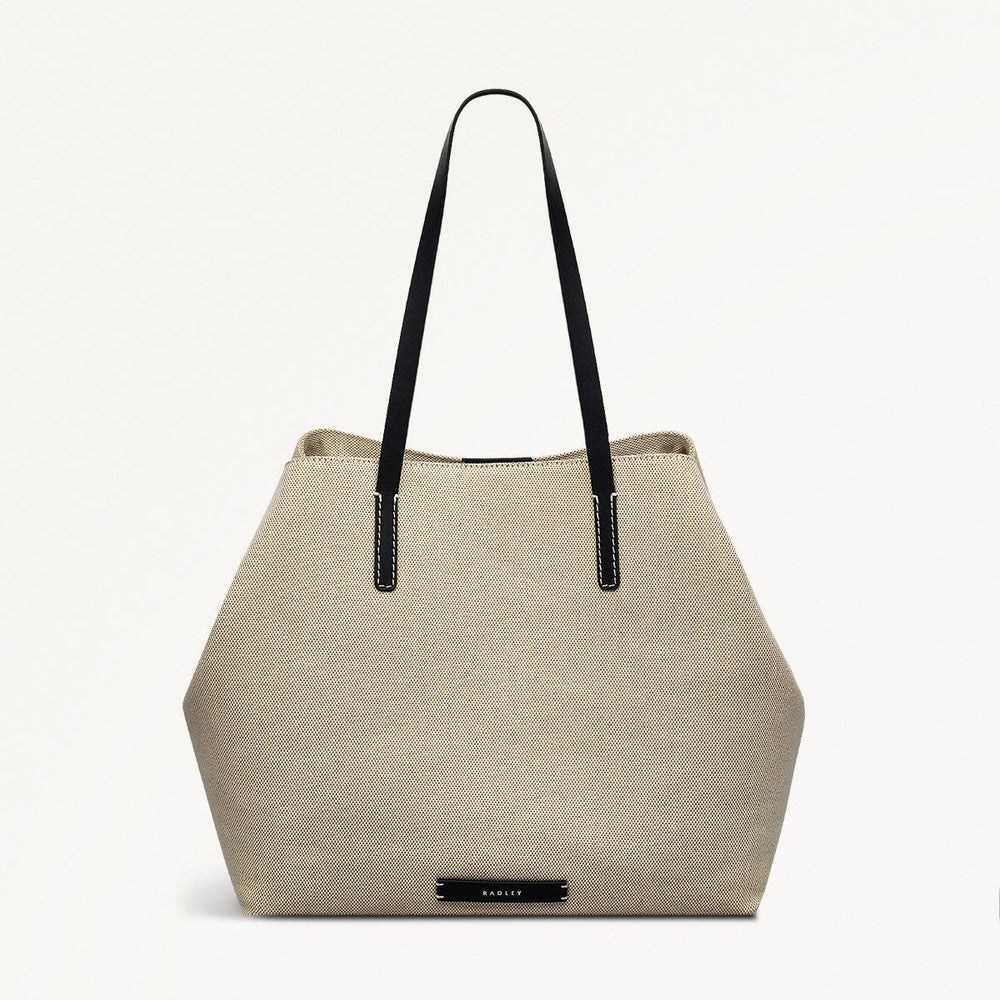 Dukes Place Leather Large Open Top Tote Bag in Natural - 111398