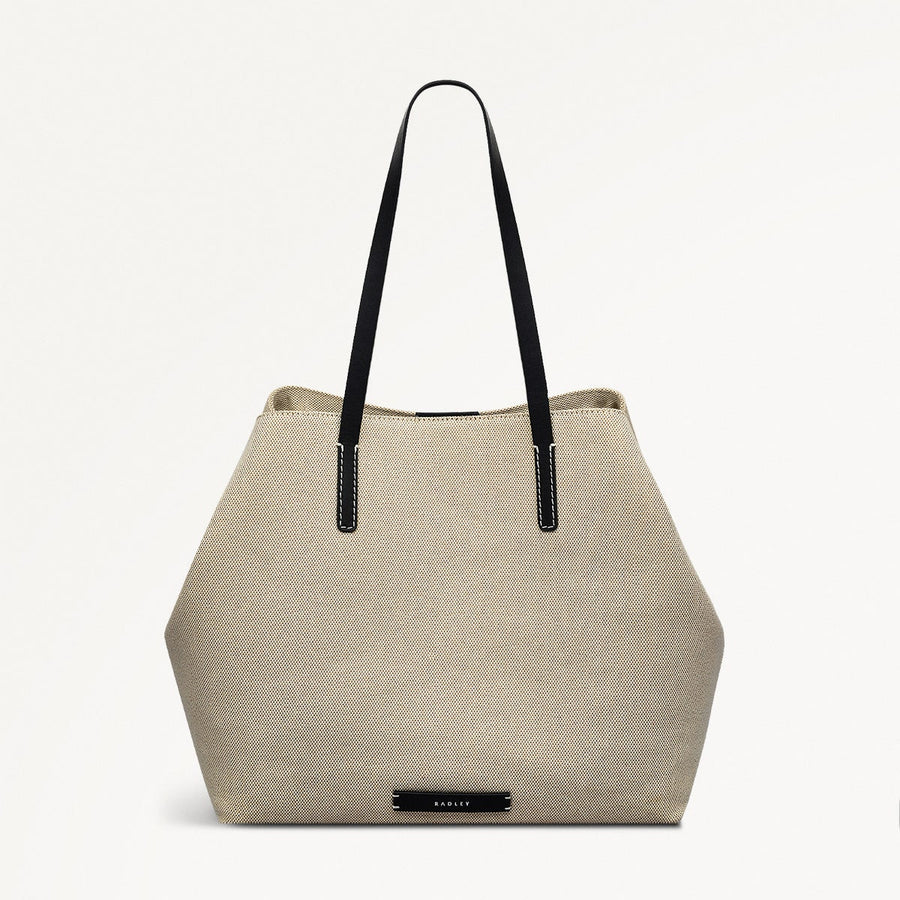 Dukes Place Leather Large Open Top Tote Bag in Natural - 111398