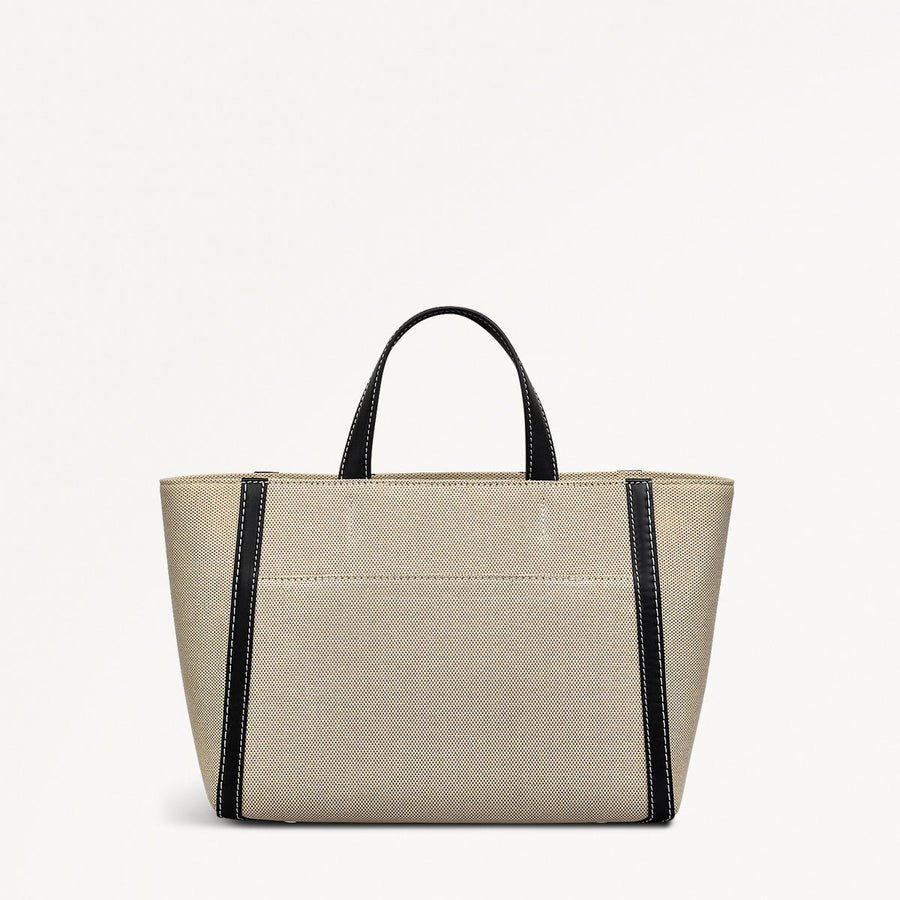 Oak Street Leather Medium Ziptop Grab Bag in Natural - 111400