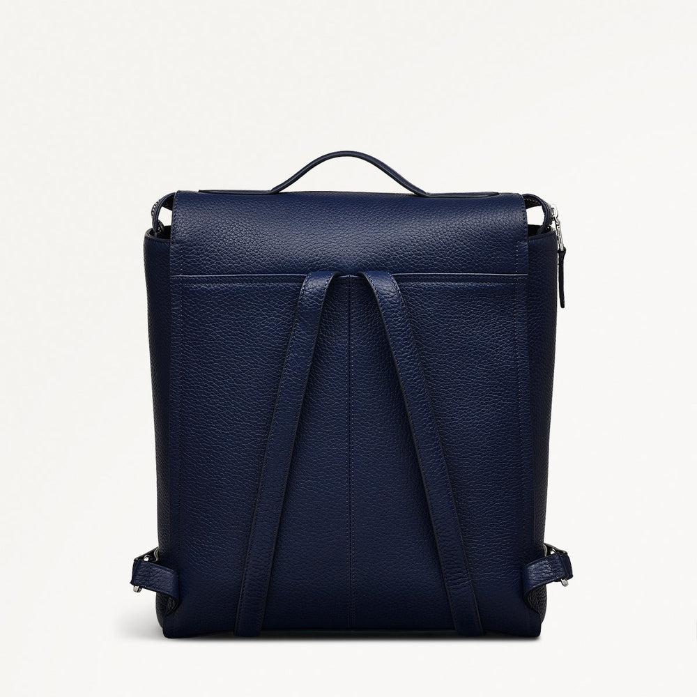 blue backpack leather Blue Women's Leather Backpacks | Oak Street Collection AW25