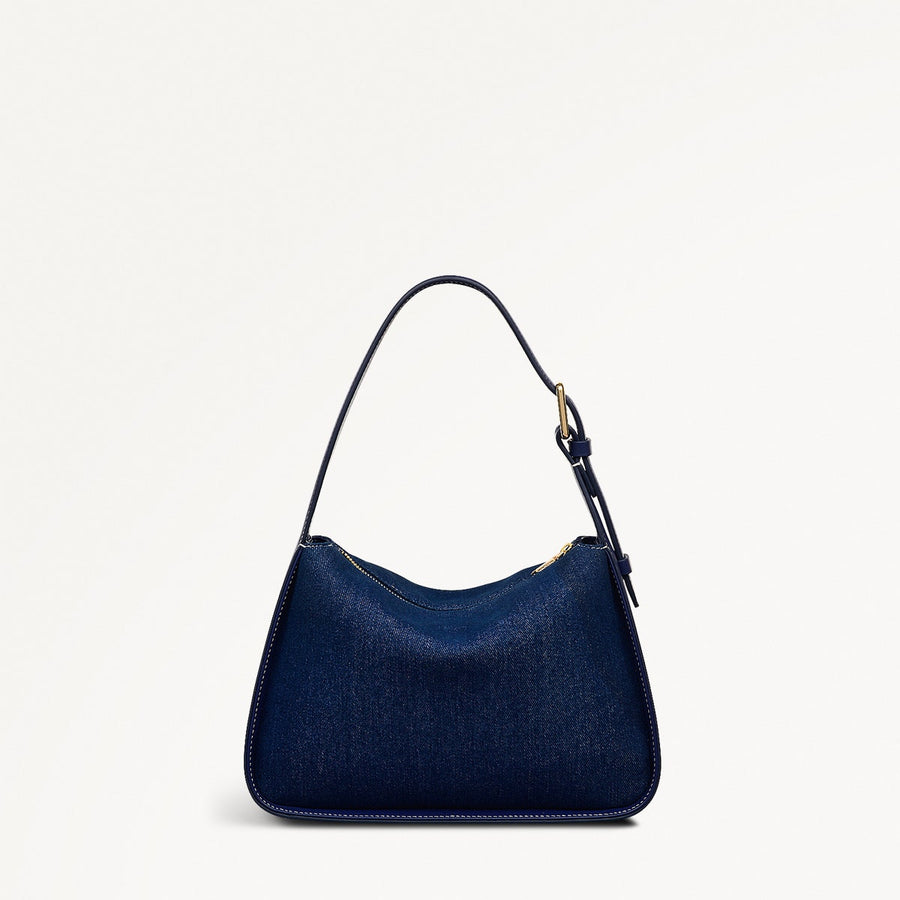 Westwell Lane Leather Small Ziptop Grab Bag in Evenfall - 111404