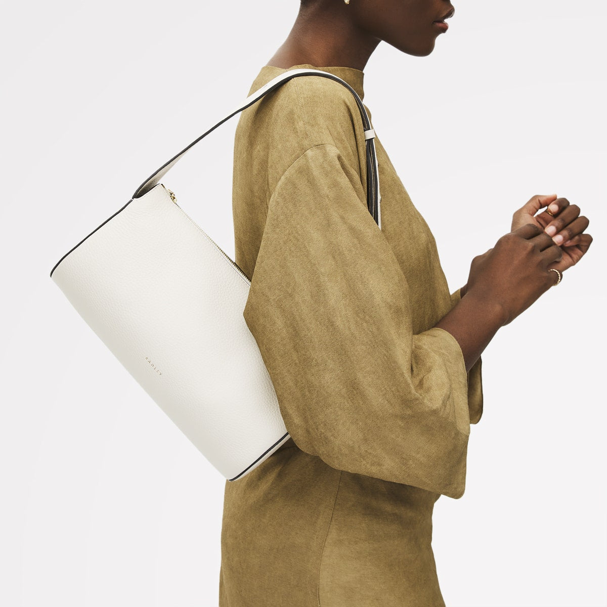 Chalk Leather Shoulder Bag For Women | Abbey Mews AW25 | Radley