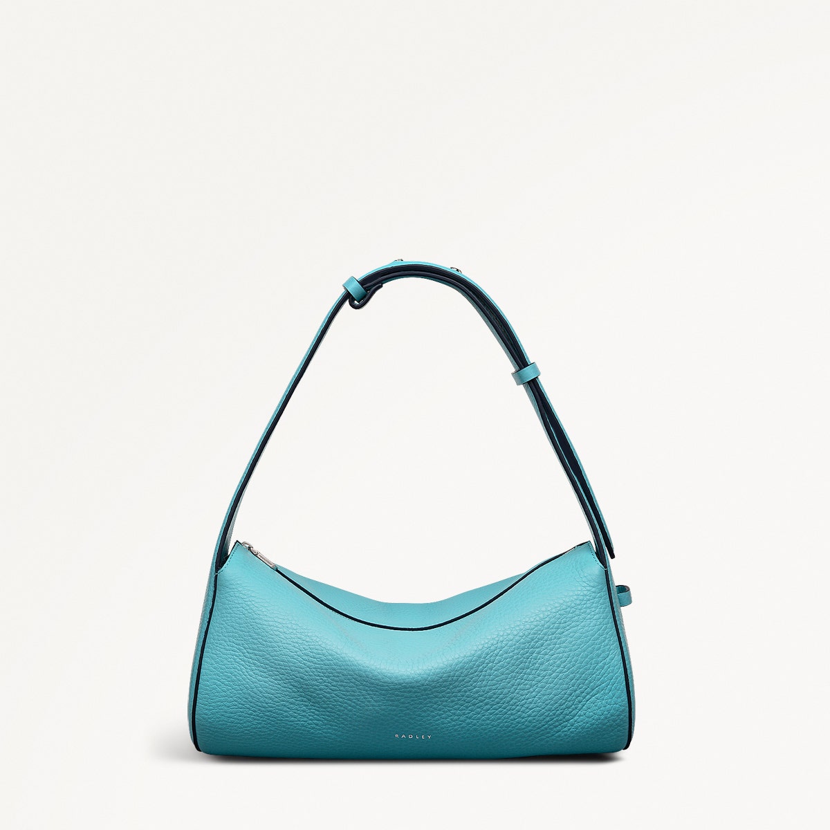 Abbey Mews Leather Small Ziptop Shoulder Bag in Maldives - 111407