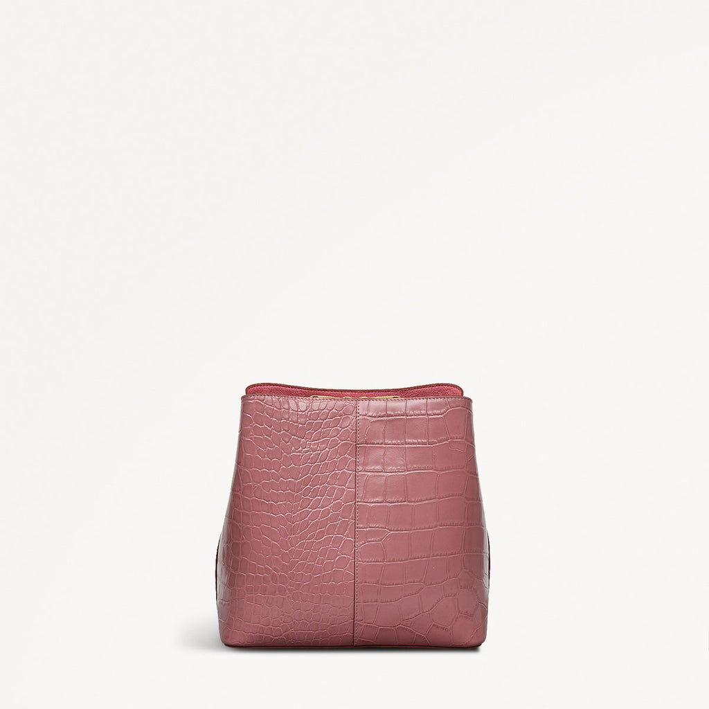 Dukes Place Leather Medium Compartment Cross Body Bag in French Rose - 111409