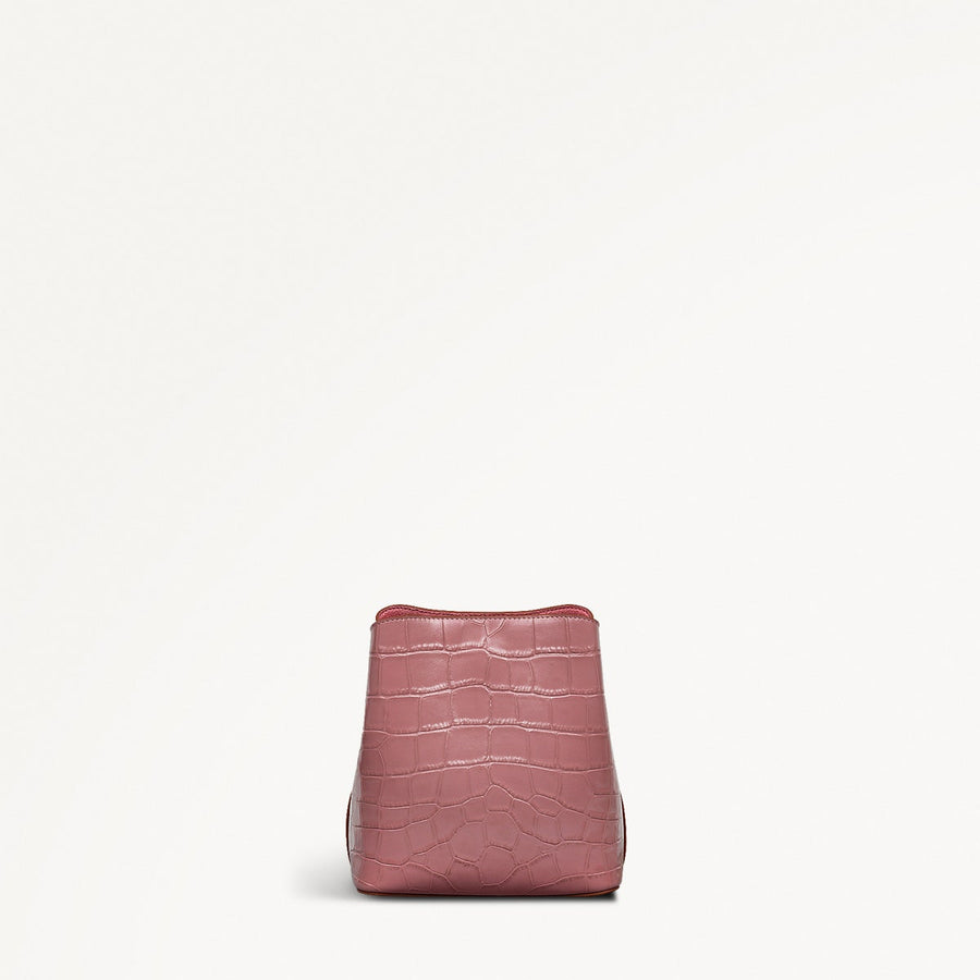 Dukes Place Leather Small Compartment Cross Body Bag in French Rose - 111411