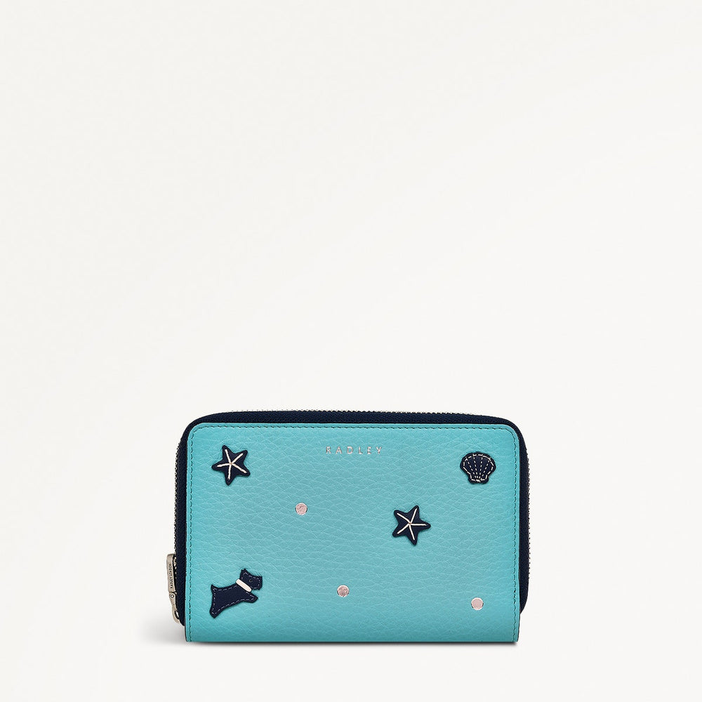 Starfish And Seashells Medium Zip Around Wallet - RSE11802