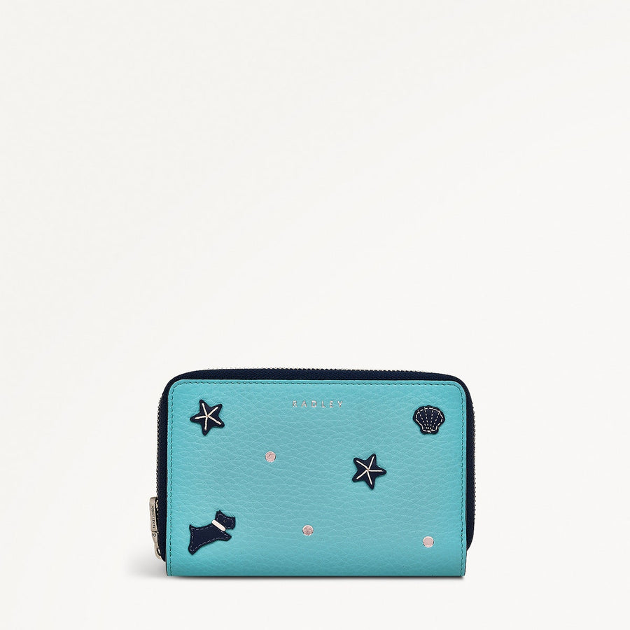 Starfish And Seashells Medium Zip Around Wallet - RSE11802