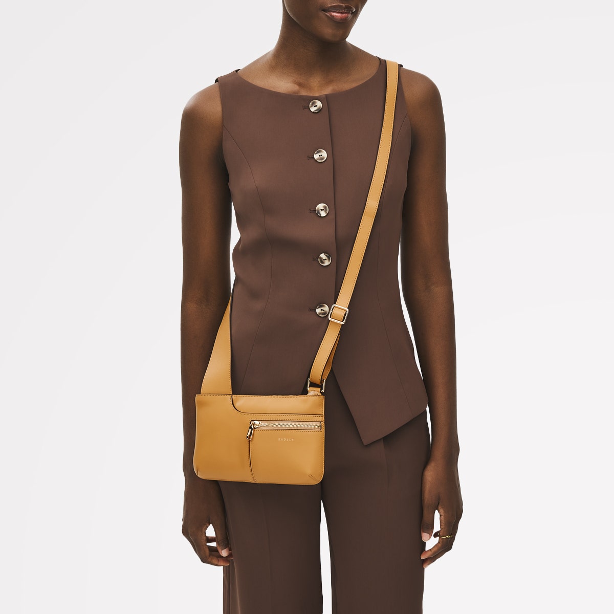 Pecan Mini Leather Crossbody Bag | Pockets Collection AW25 | Radley