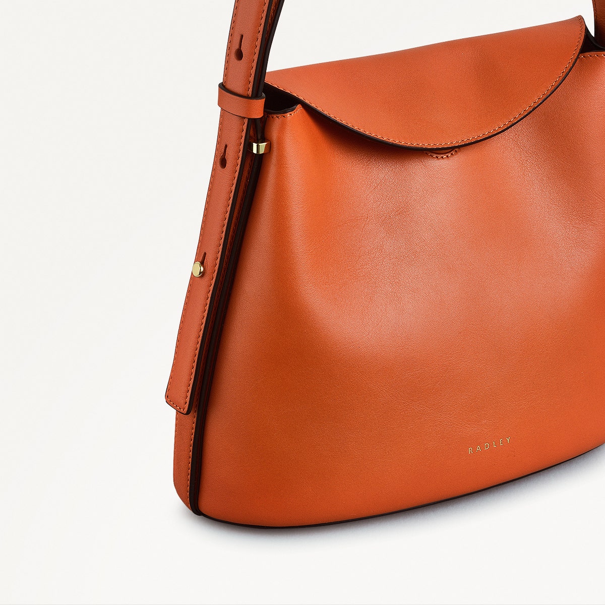 Orange Peel Small Flapover Cross Body Bag | Lattimer Place AW25