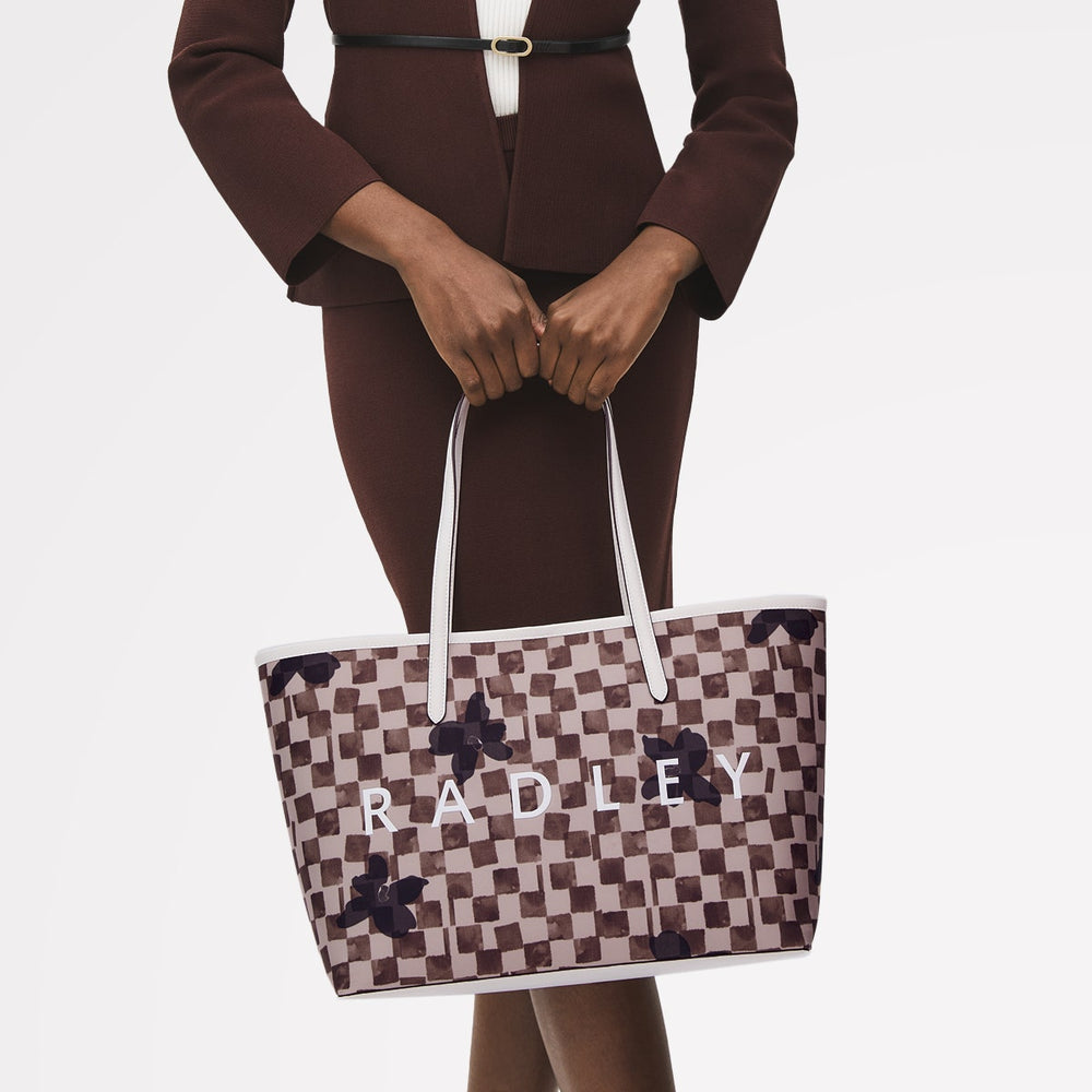 Southwell Gardens Fabric Large Open Top Tote Bag in Stone - 111442