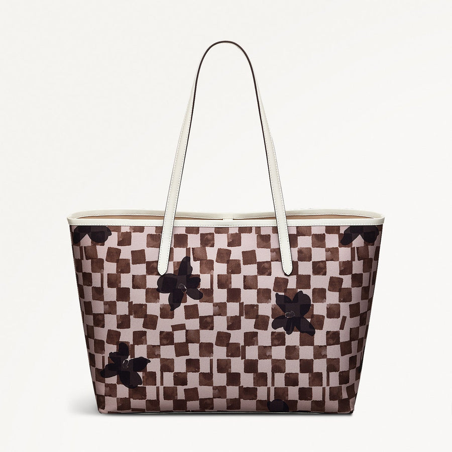 Southwell Gardens Fabric Large Open Top Tote Bag in Stone - 111442