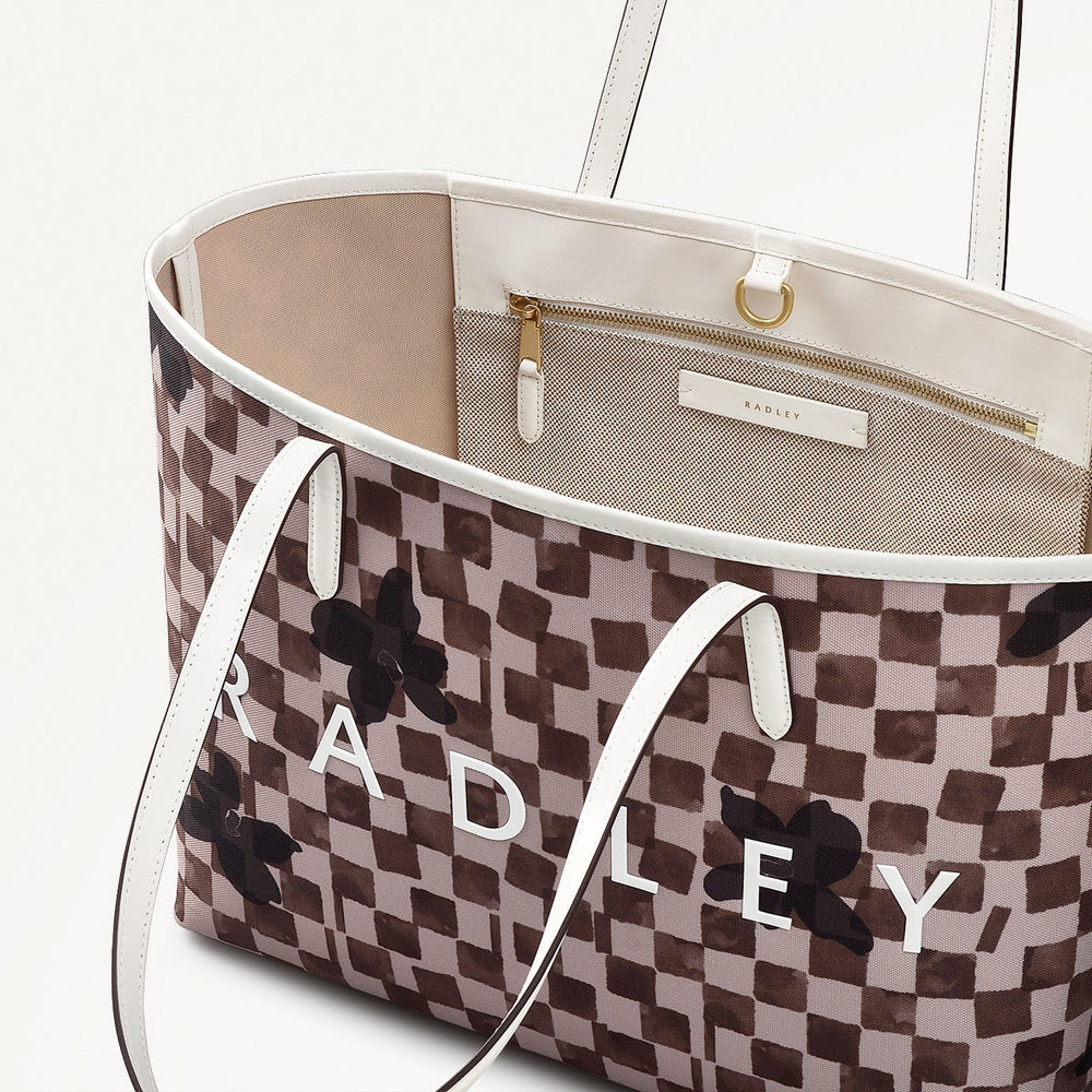 Southwell Gardens Fabric Large Open Top Tote Bag in Stone - 111442