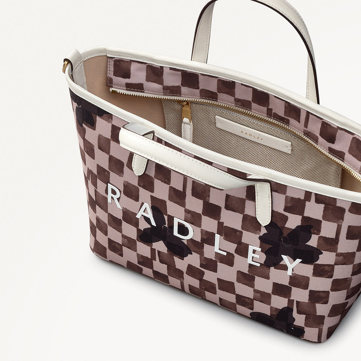 Southwell Gardens Fabric Medium Open Top Grab Bag in Stone - 111443