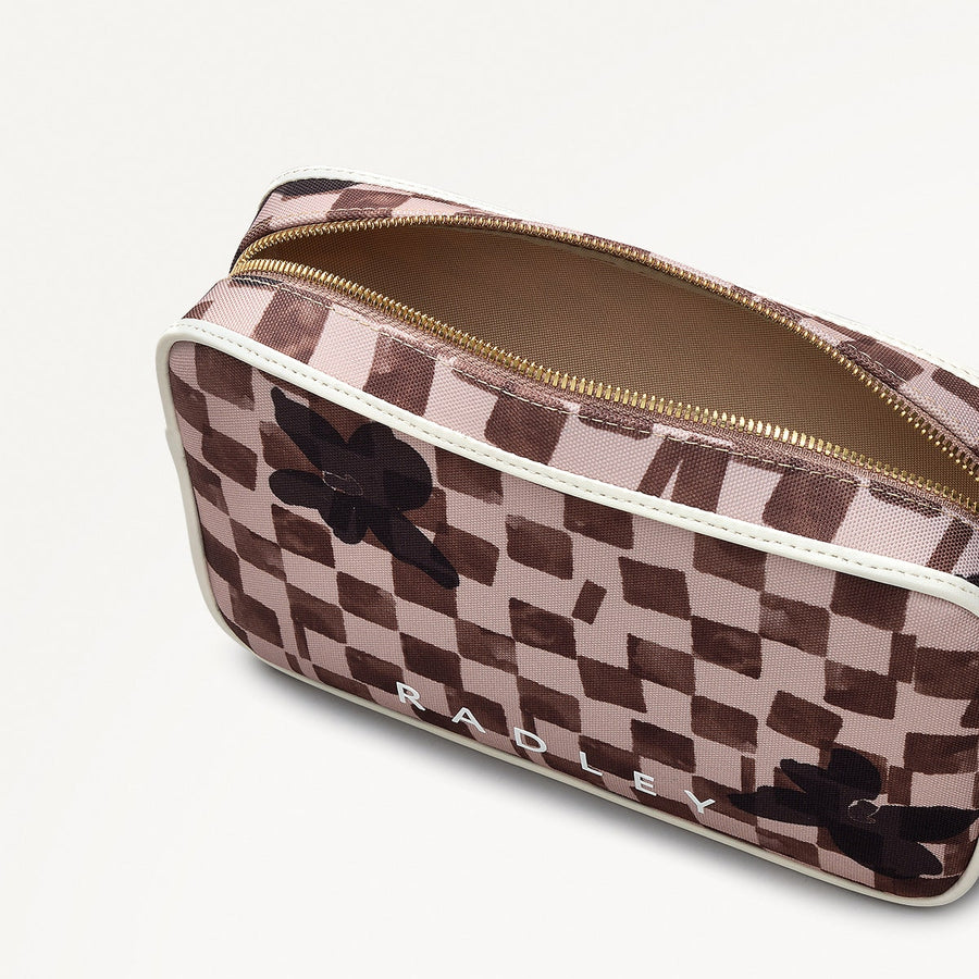 Southwell Gardens Fabric Small Ziptop Cross Body Bag in Stone - 111444