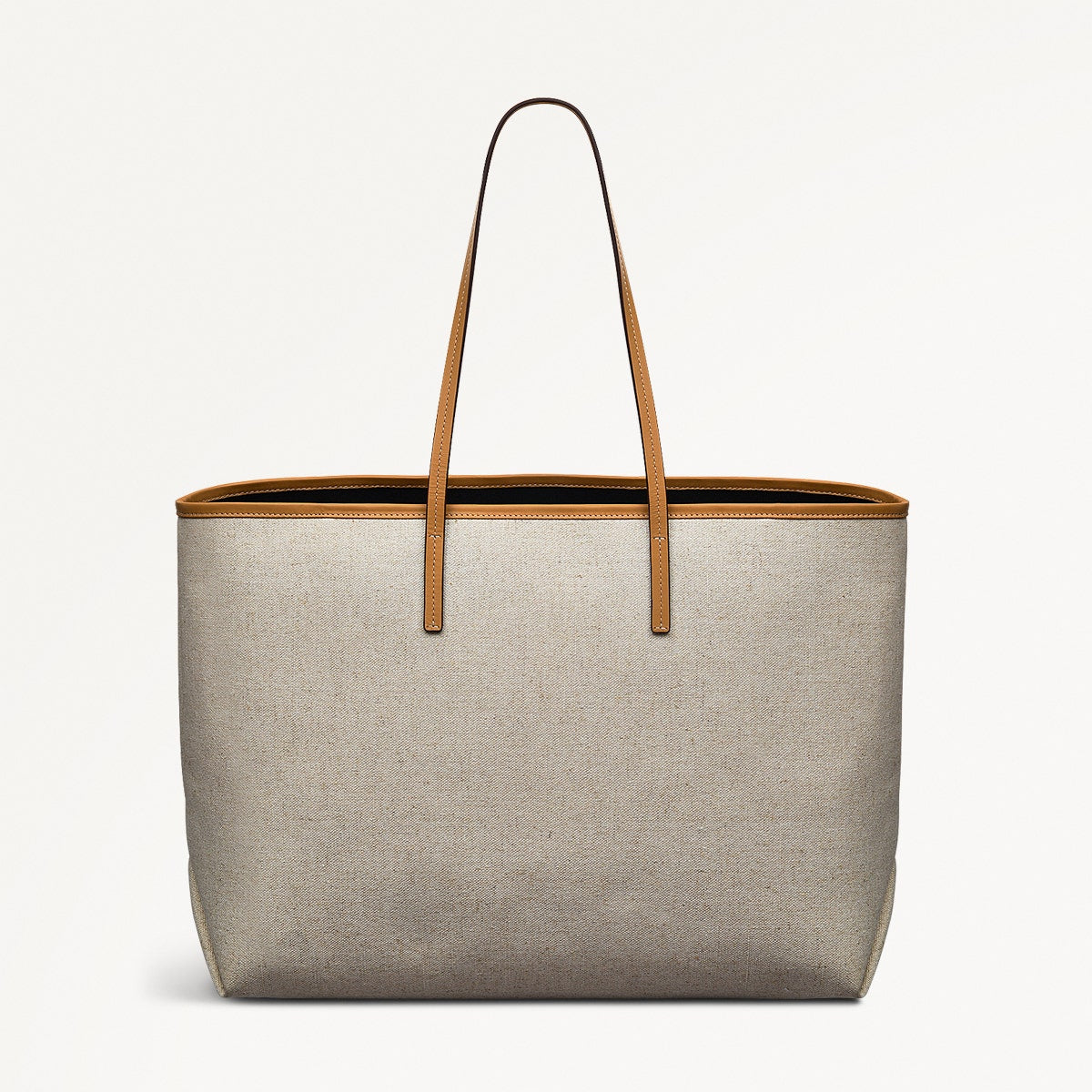 Sutherland Row Fabric Large Open Top Tote Bag in Saddle - 111446