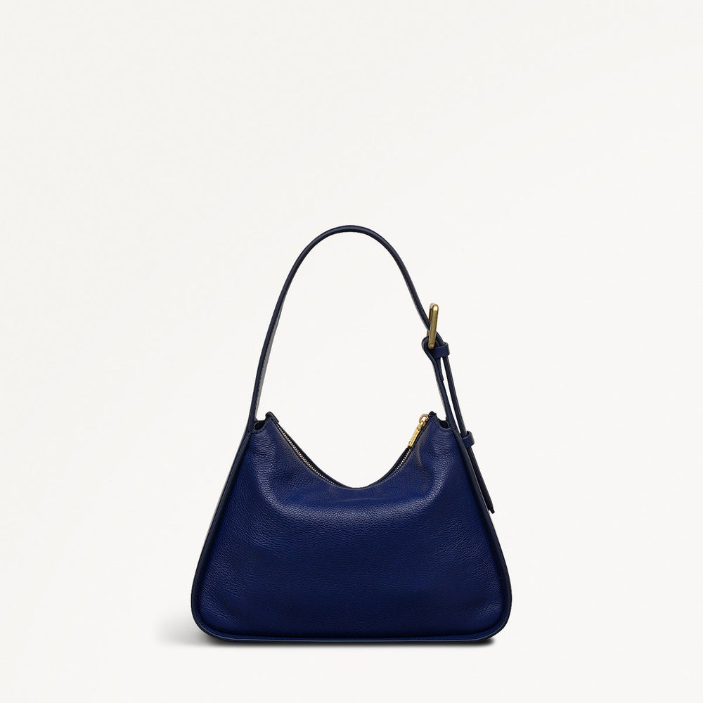 Westwell Lane Leather Small Ziptop Satchel Bag in Evenfall - 111451