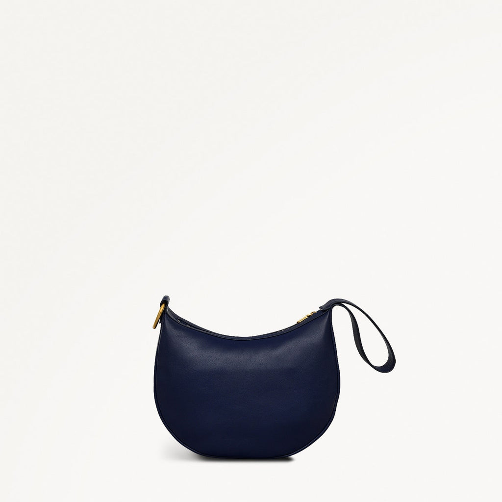 The Harrington Leather Medium Ziptop Clutch Bag in Evenfall - 111452