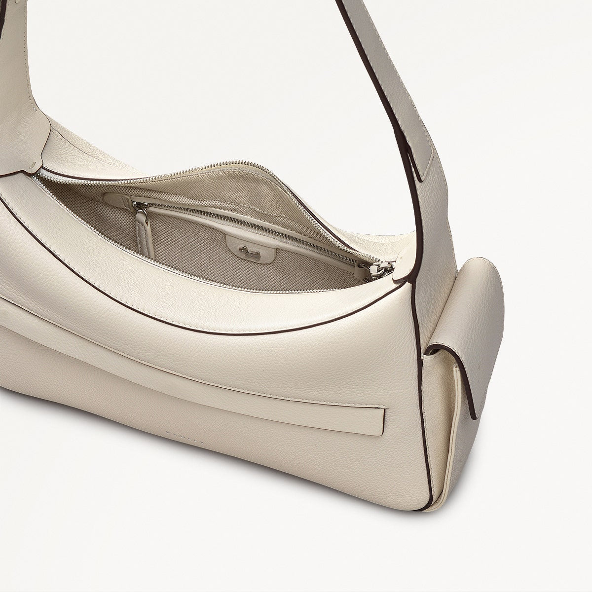 Chalk White Small Shoulder Bag | The Fitzrovia Collection AW25