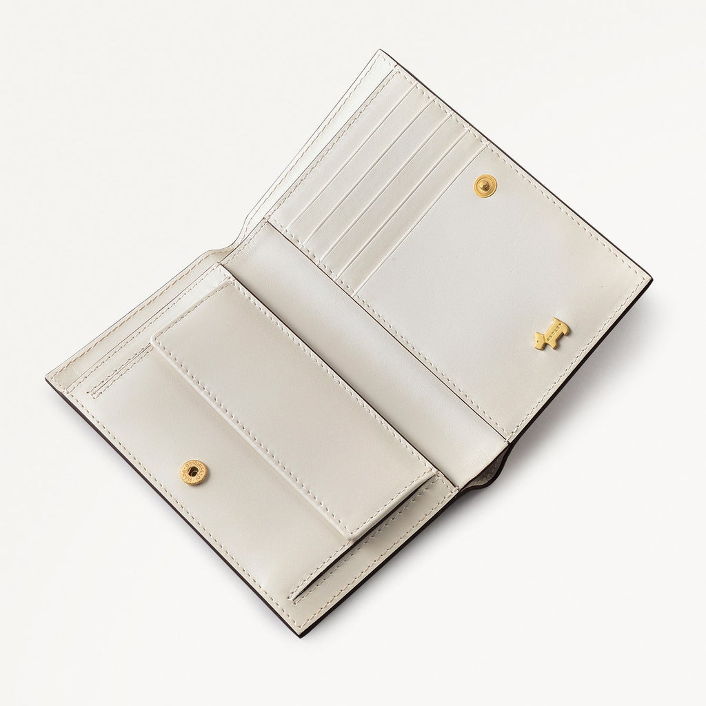 Heritage Lane Leather Medium Bifold Wallet in Chalk - 111469