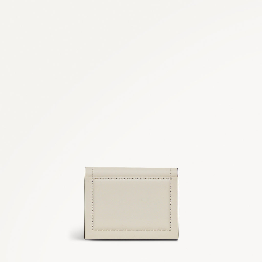Heritage Lane Leather Small Card Holder in Chalk - 111471