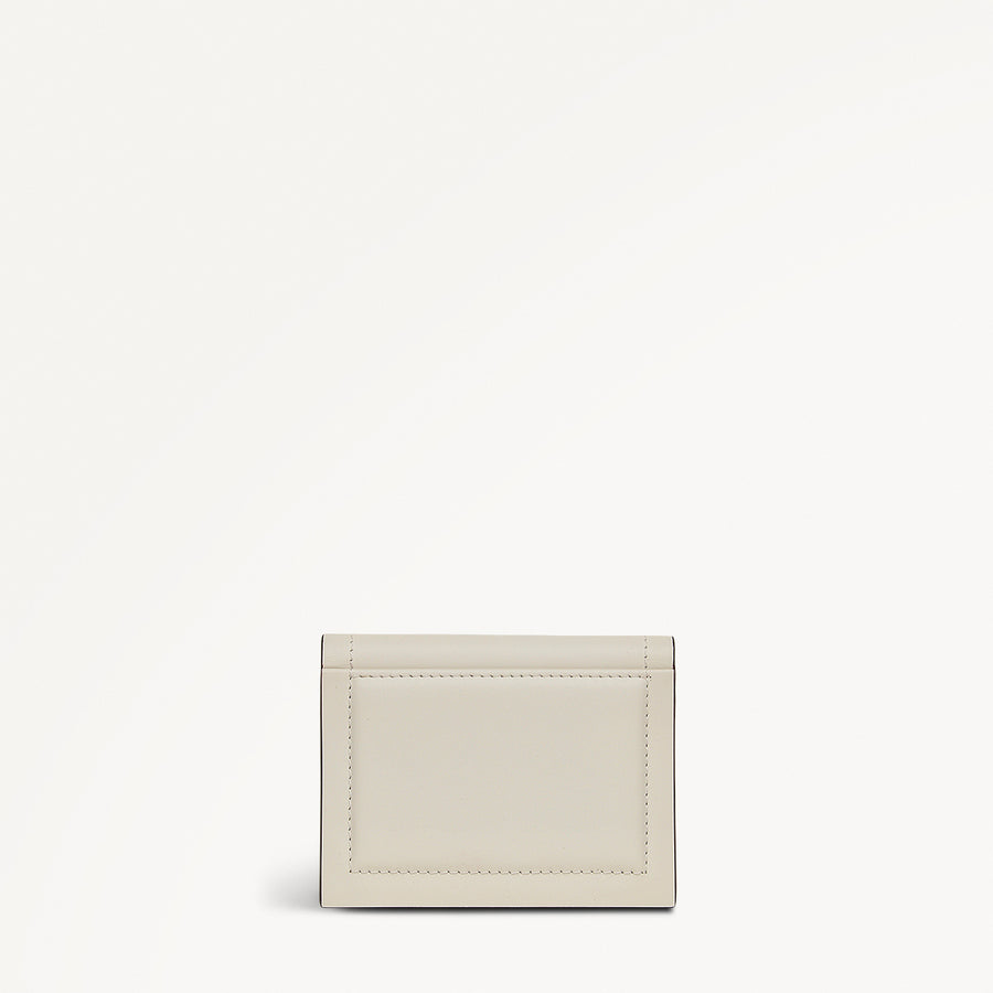 Heritage Lane Leather Small Card Holder in Chalk - 111471