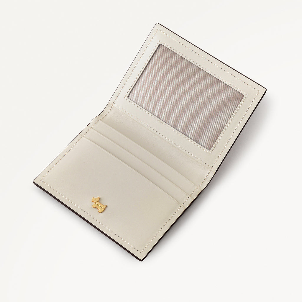 Heritage Lane Leather Small Card Holder in Chalk - 111471