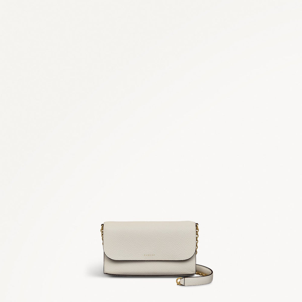 The Rathbone Leather Large Phone Cross Body Bag in Chalk - 111481