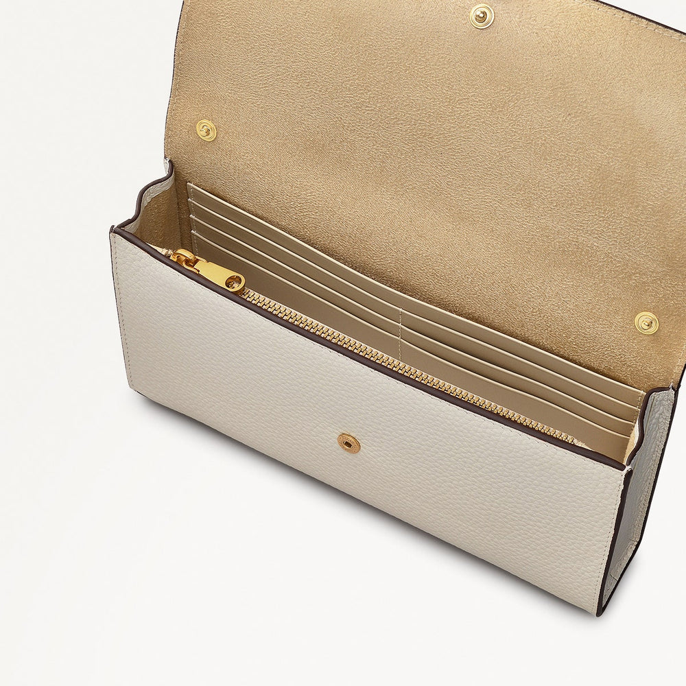 The Rathbone Leather Large Phone Cross Body Bag in Chalk - 111481