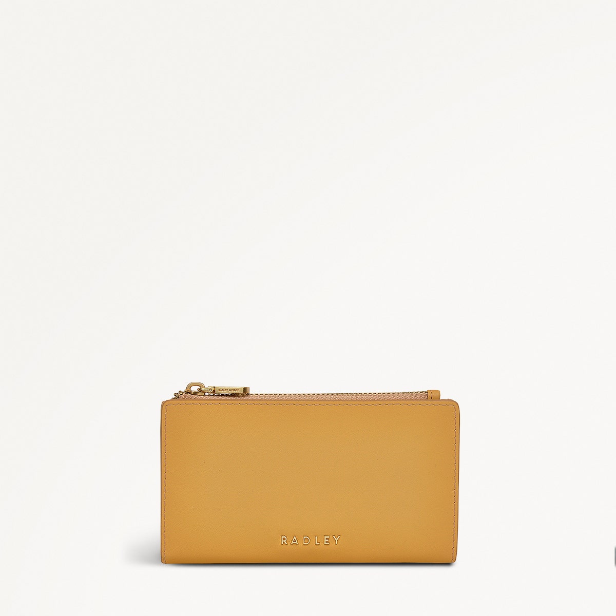 Coin Street Leather Medium Ziptop Wallet in Pecan - 111484