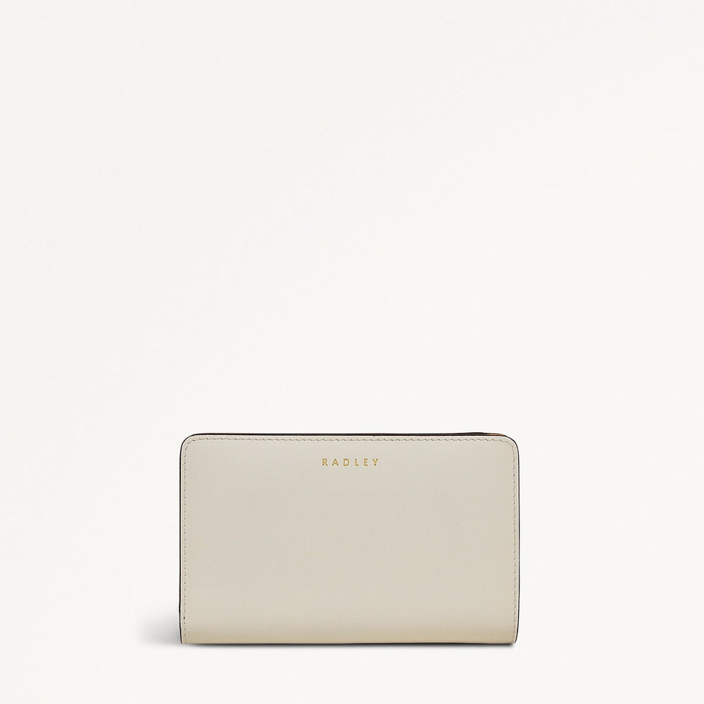Bird Of Paradise Leather Medium Bifold Wallet in Chalk - 111486