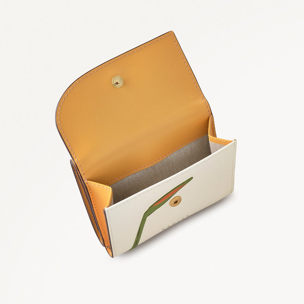 BIRD OF PARADISE SMALL TRIFOLD wallet CHALK
