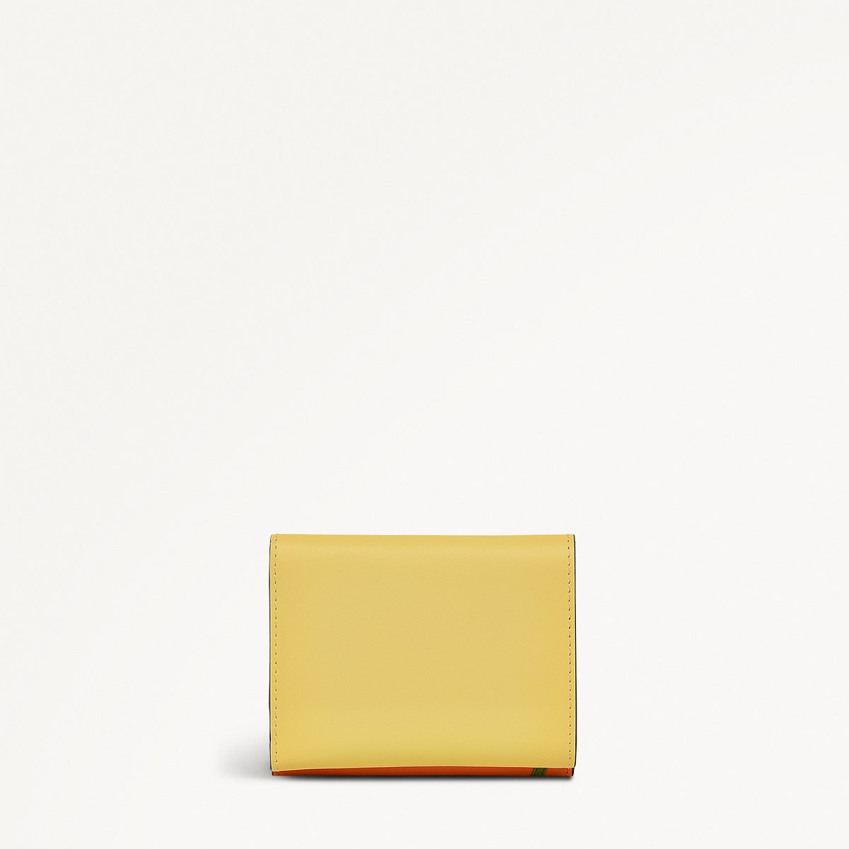 Bird Of Paradise Leather Small Trifold Wallet in Orange Peel - 111488