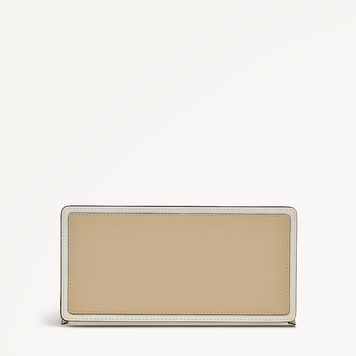 Coin Street Leather Large Bifold Wallet in Chalk - 111491