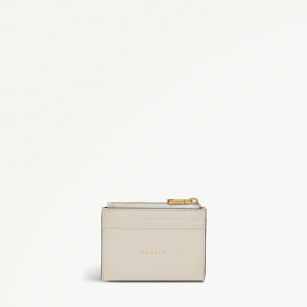 Coin Street Leather Small Coin Wallet in Chalk - 111493