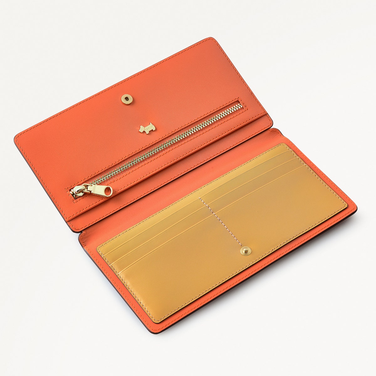 Large Orange Leather Purse | Coin Street Summer Sun AW25 | Radley