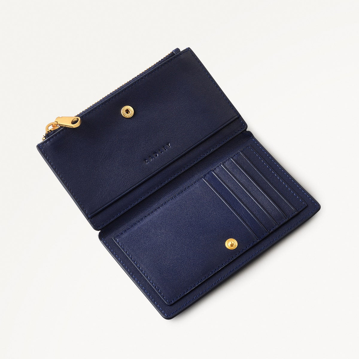 Coin Street Leather Medium Ziptop Wallet in Evenfall - 111497