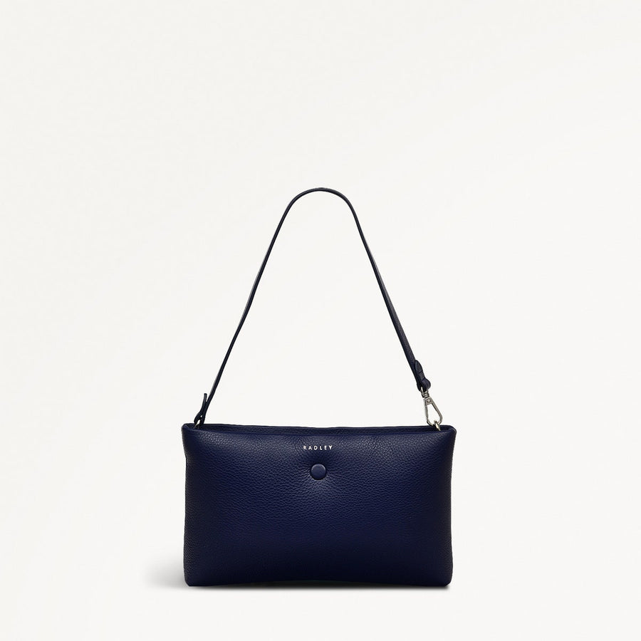 Mallow Street Leather Large Ziptop Wristlet in Evenfall - 111498