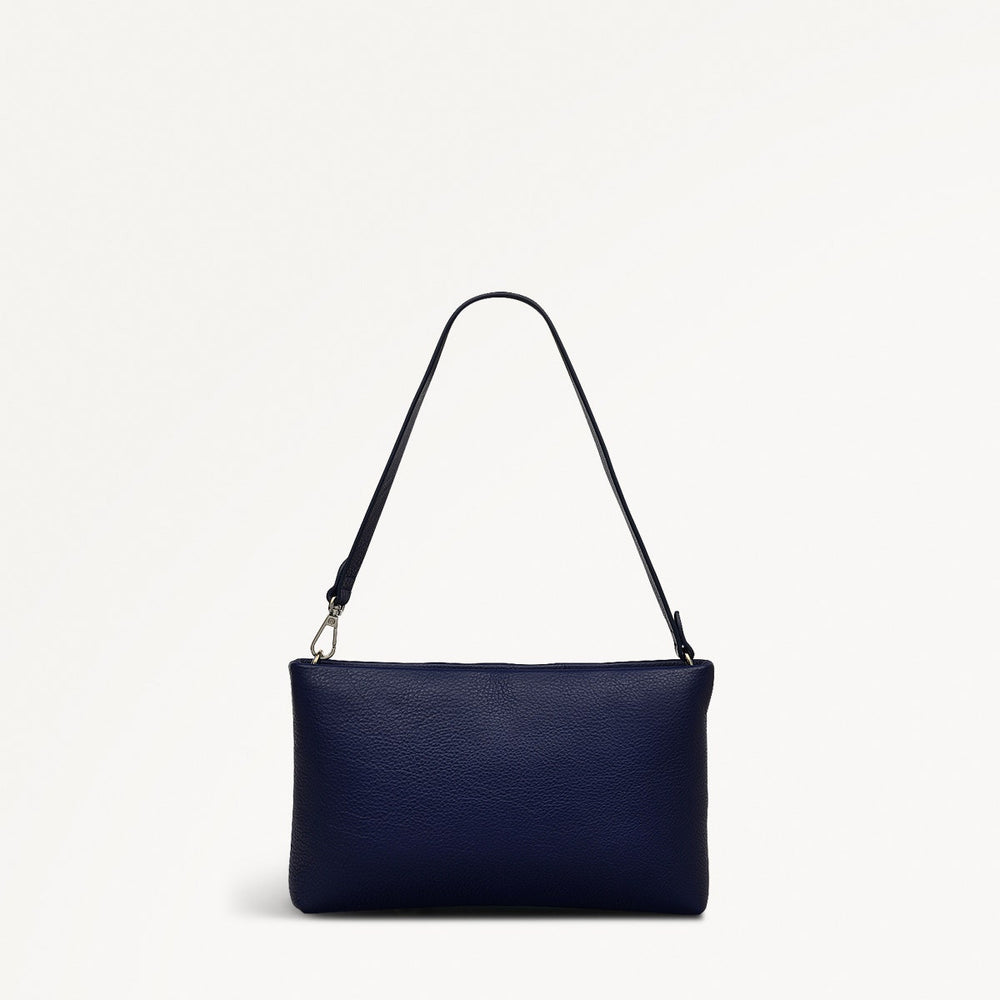 Mallow Street Leather Large Ziptop Wristlet in Evenfall - 111498